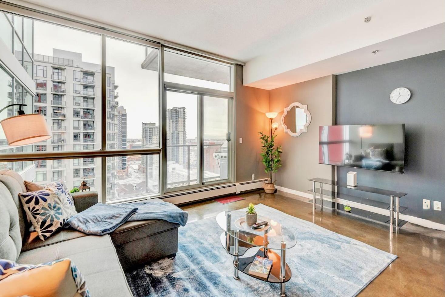 Modern 2Br Condo - King Bed - Downtown City Views Calgary Ngoại thất bức ảnh